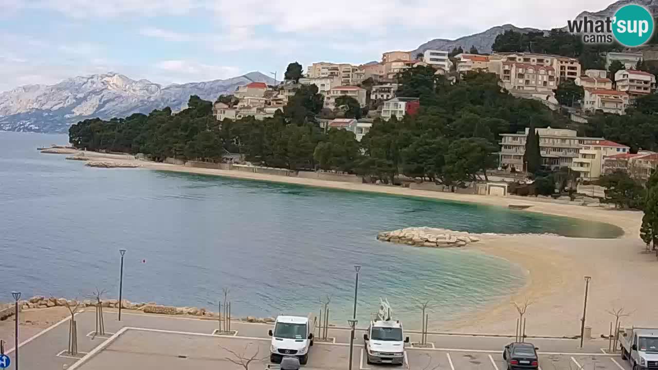 Baška Voda v živo | kamera Podluka plaža