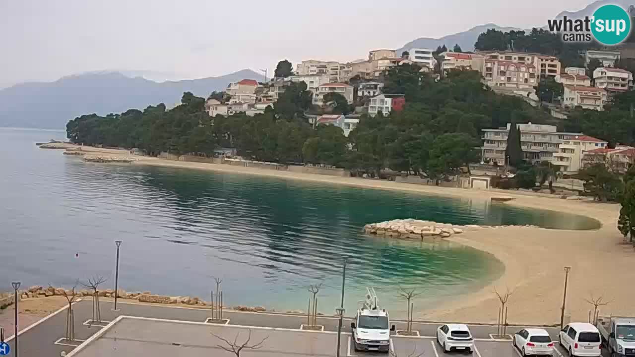 Baška Voda v živo | kamera Podluka plaža