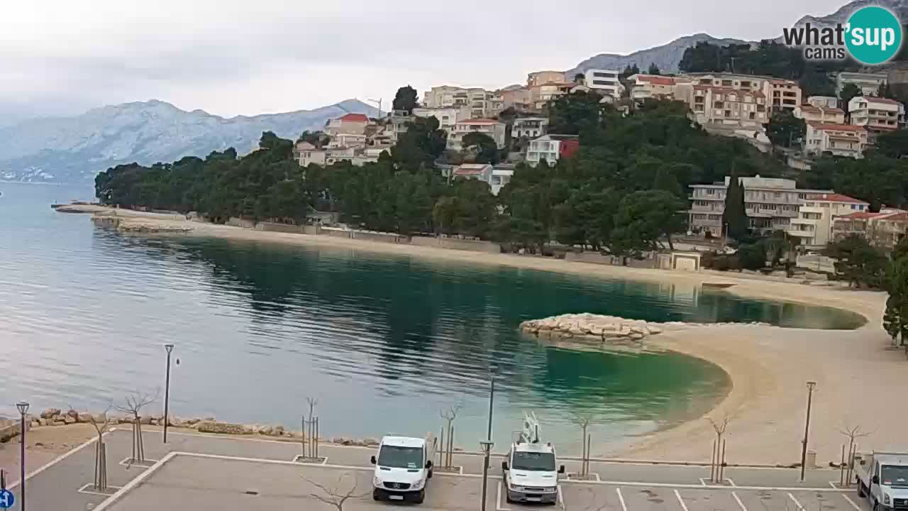 Baška Voda livecam plage Podluka