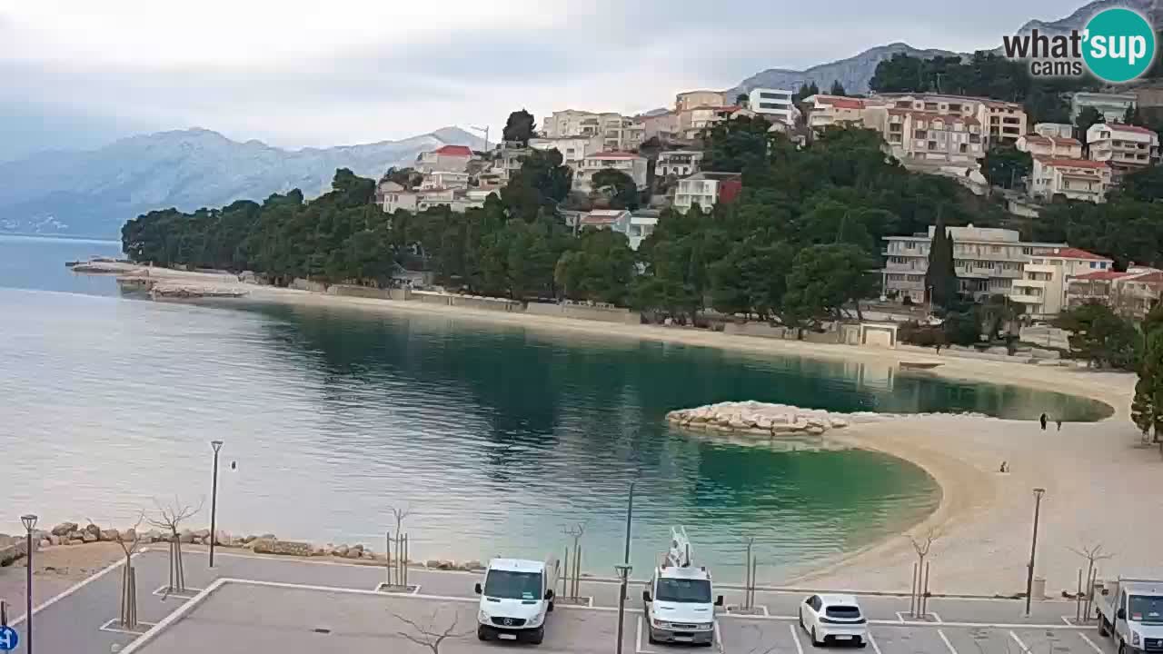 Baška Voda v živo | kamera Podluka plaža