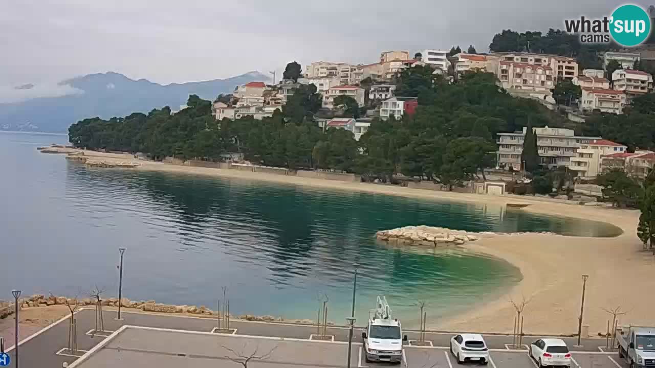 Baška Voda livecam plage Podluka