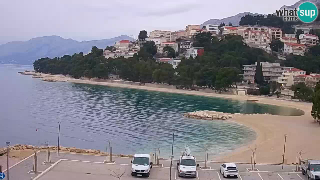 Baška Voda v živo | kamera Podluka plaža