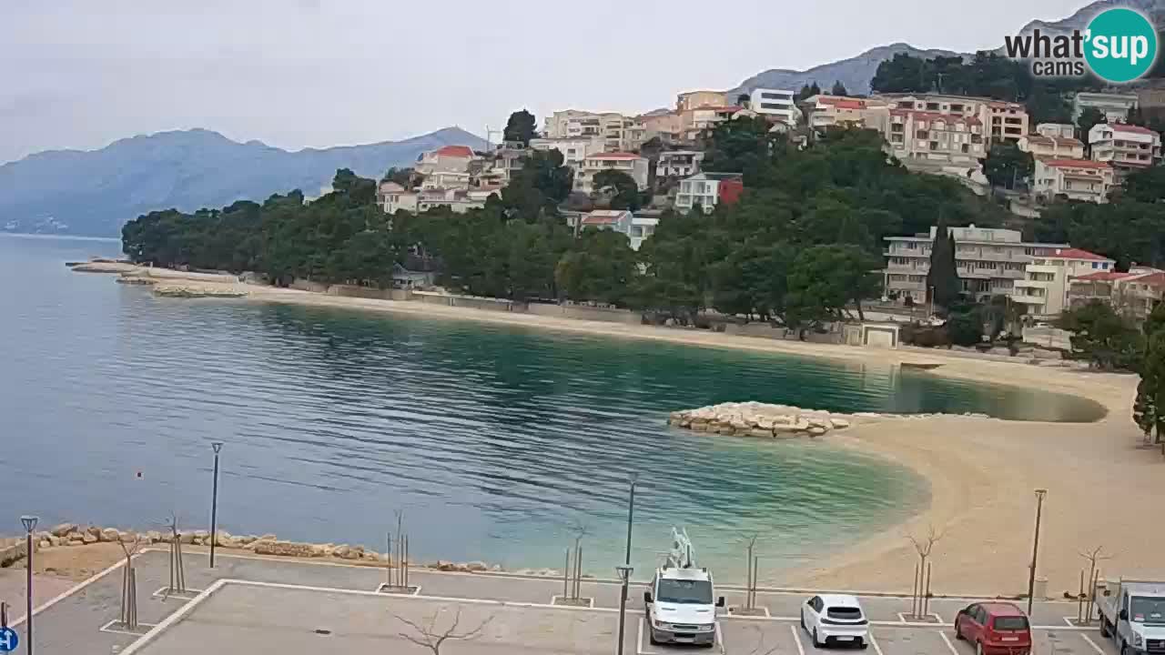 Baška Voda v živo | kamera Podluka plaža