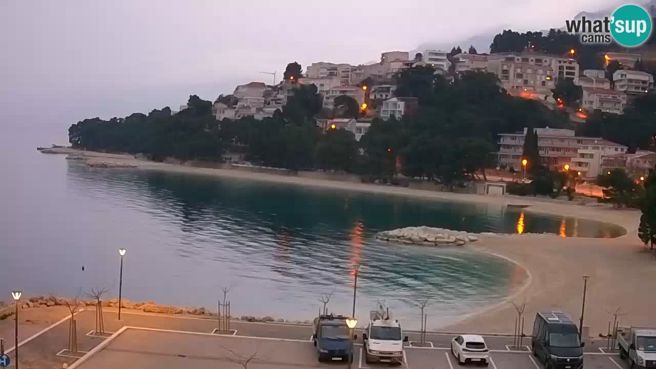 Baška Voda v živo | kamera Podluka plaža