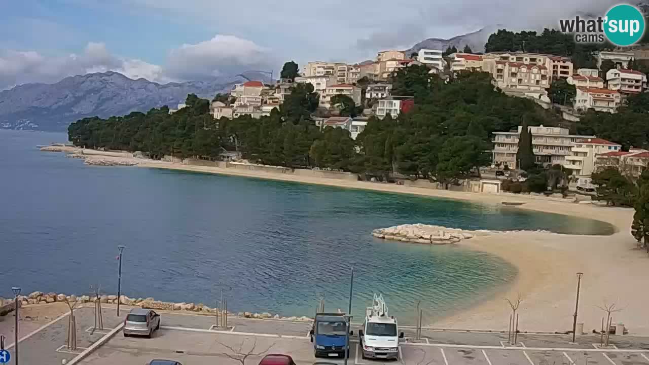 Baška Voda v živo | kamera Podluka plaža