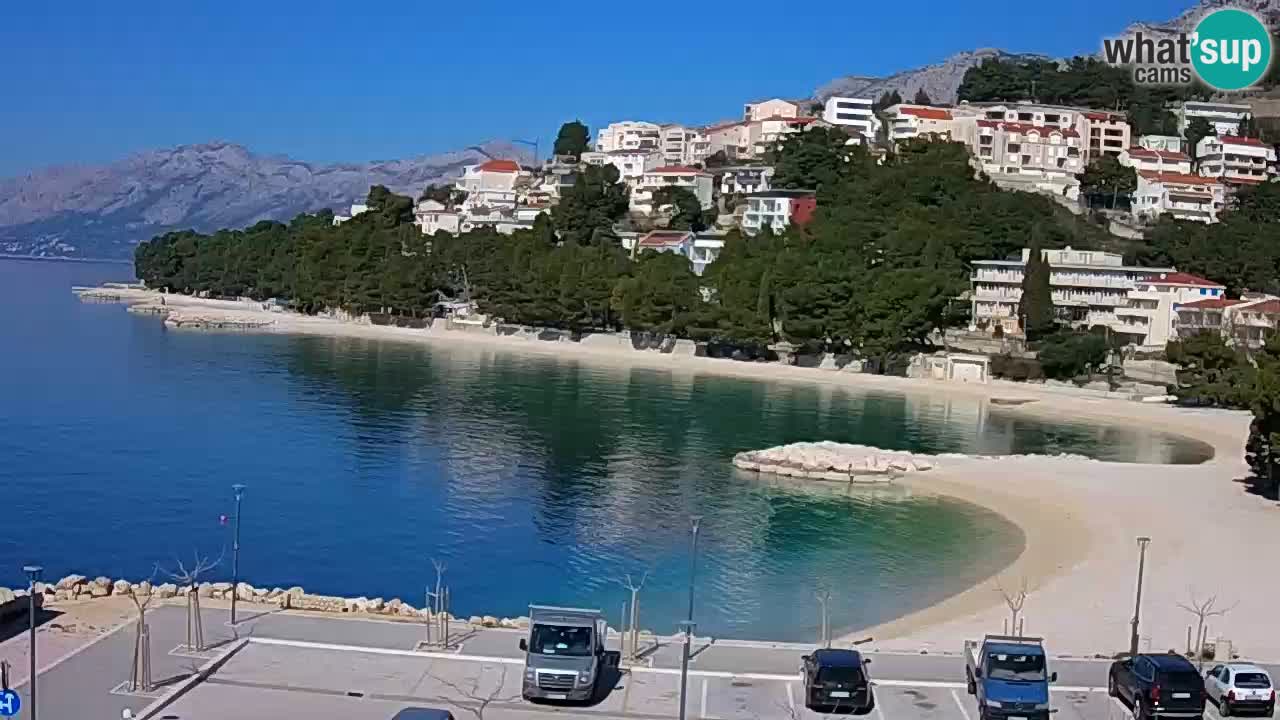 Baška Voda v živo | kamera Podluka plaža