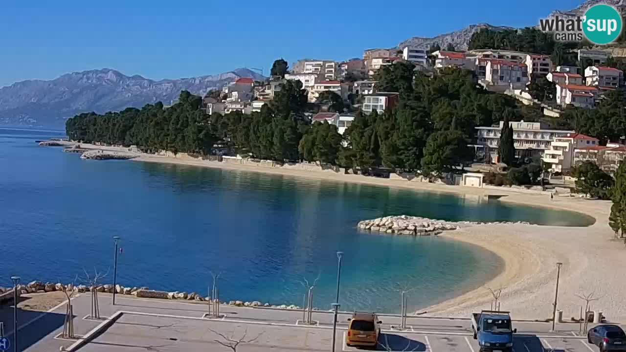 Baška Voda v živo | kamera Podluka plaža