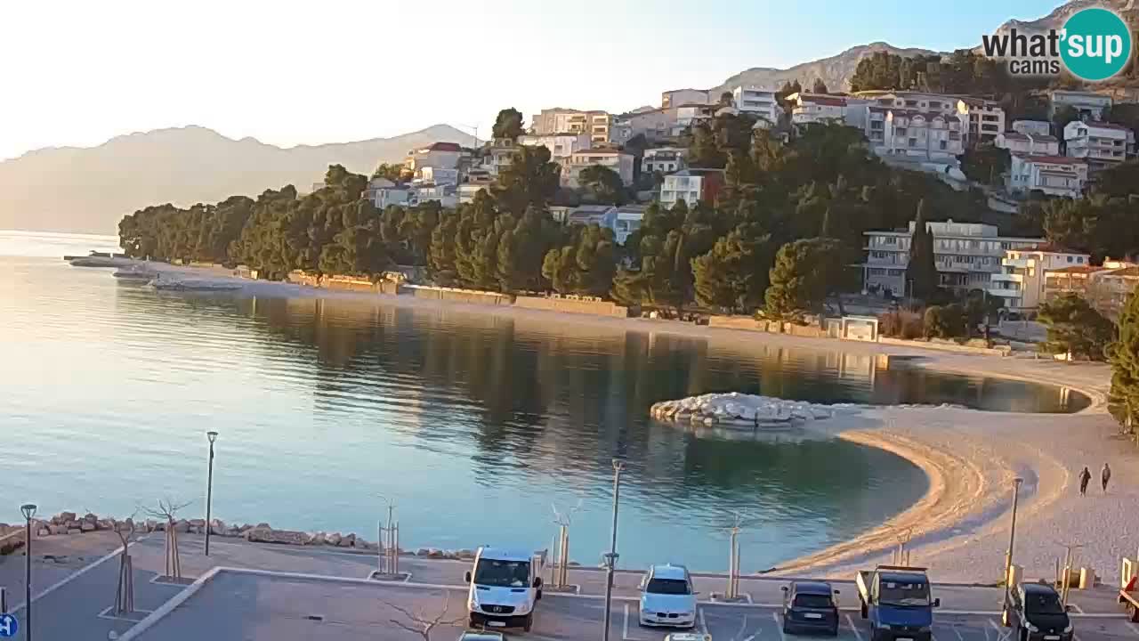 Baška Voda v živo | kamera Podluka plaža