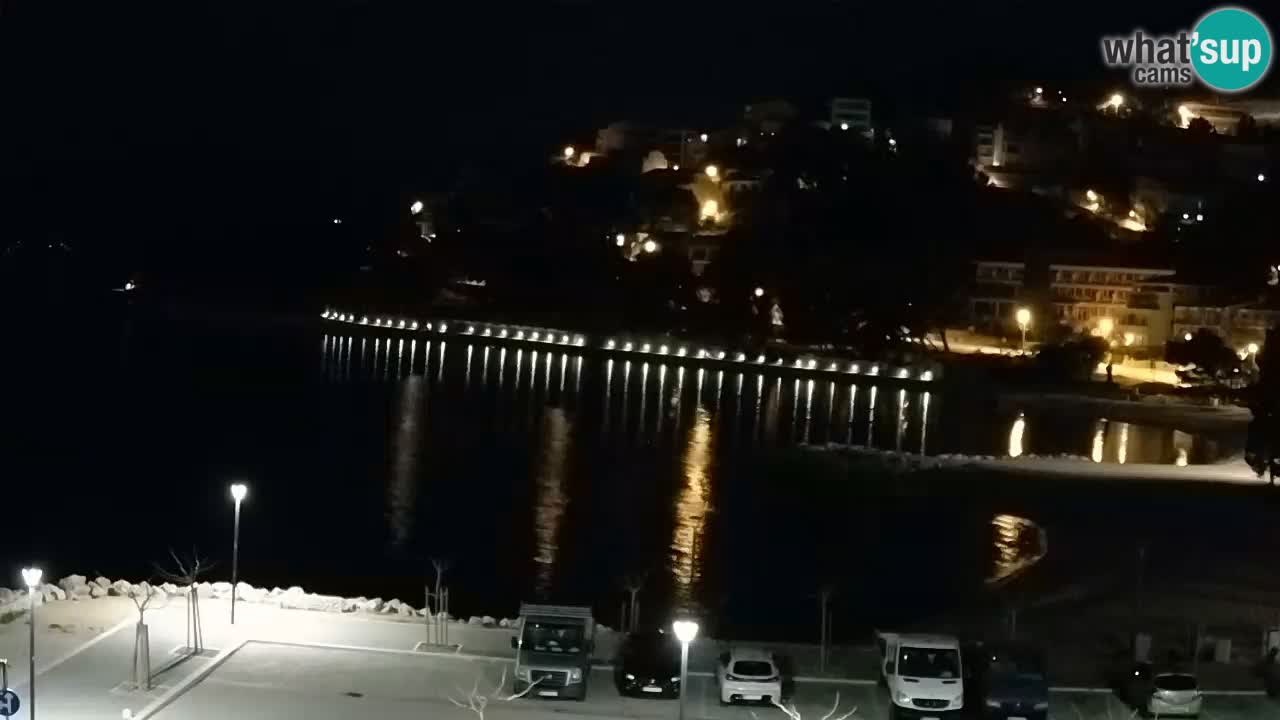 Baška Voda livecam – plage Podluka