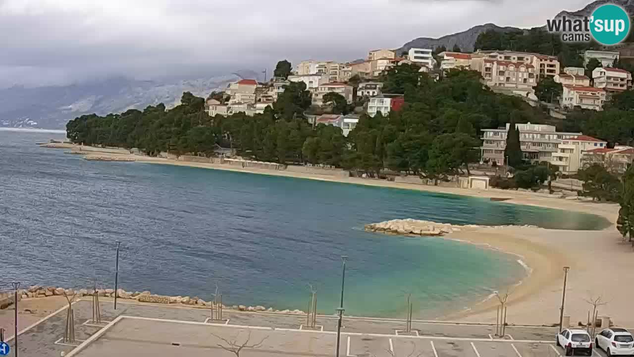 Baška Voda live webcam – spiaggia Podluka