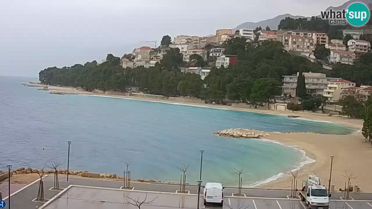 Baška Voda v živo – plaža Podluka