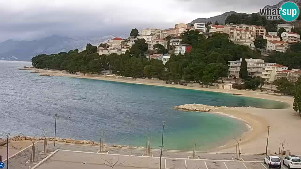 Baška Voda live webcam – spiaggia Podluka