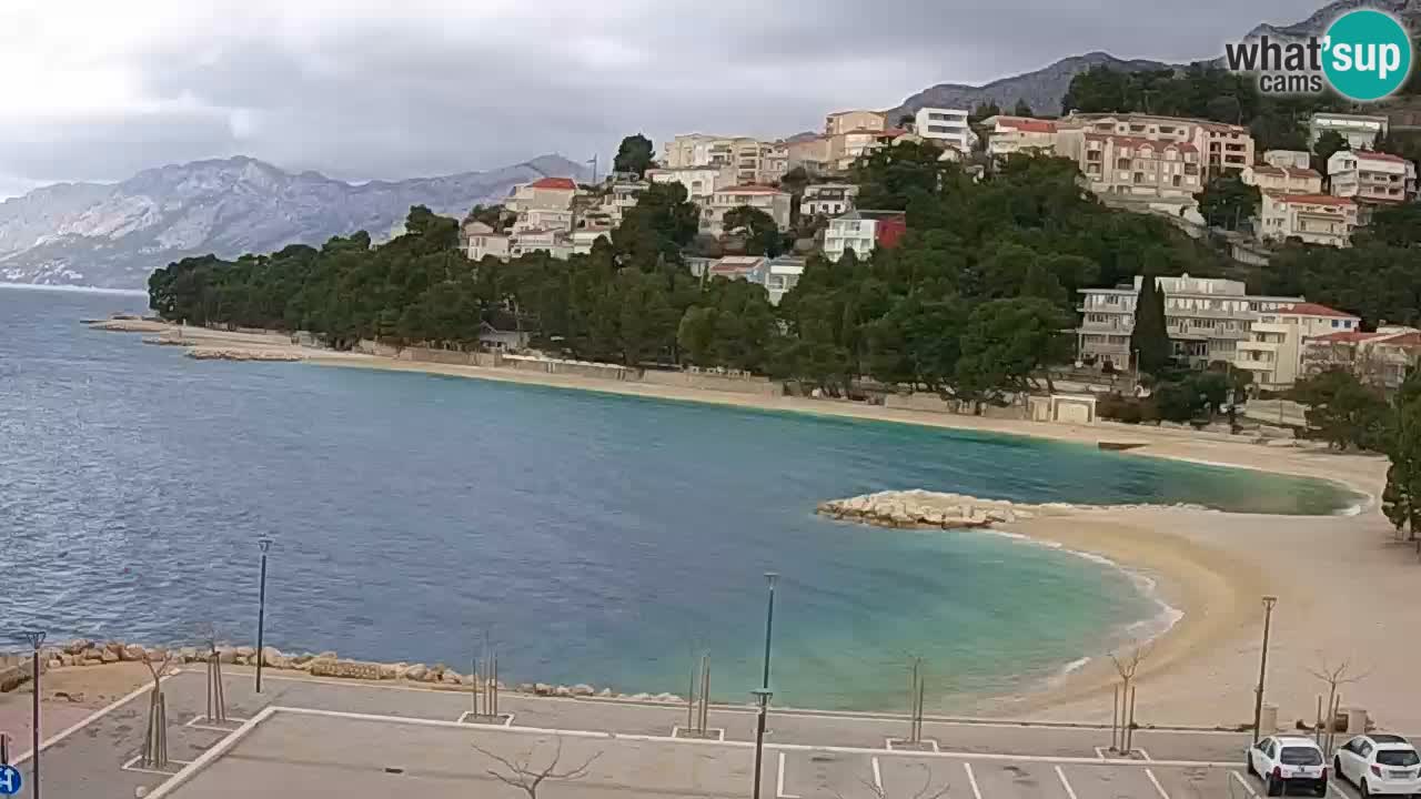 Baška Voda v živo | kamera Podluka plaža