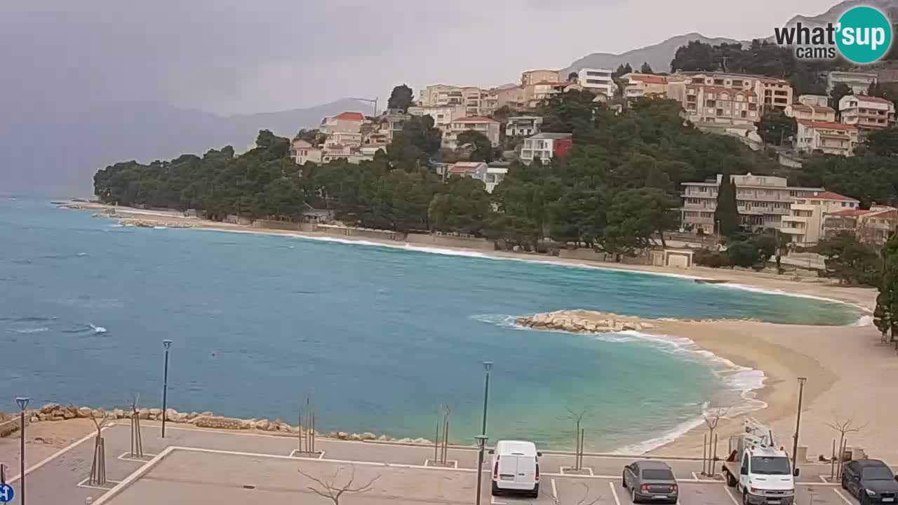 Baška Voda v živo | kamera Podluka plaža