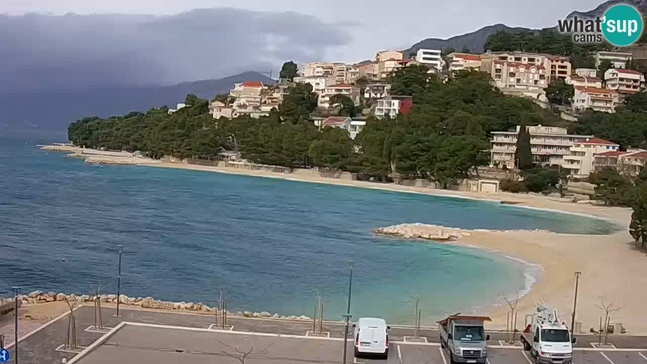 Baška Voda v živo | kamera Podluka plaža