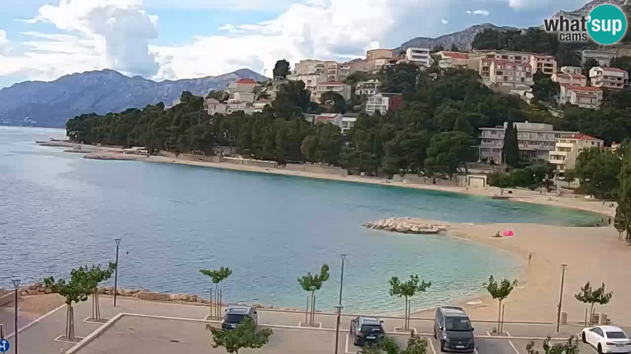 Baška Voda livecam plage Podluka
