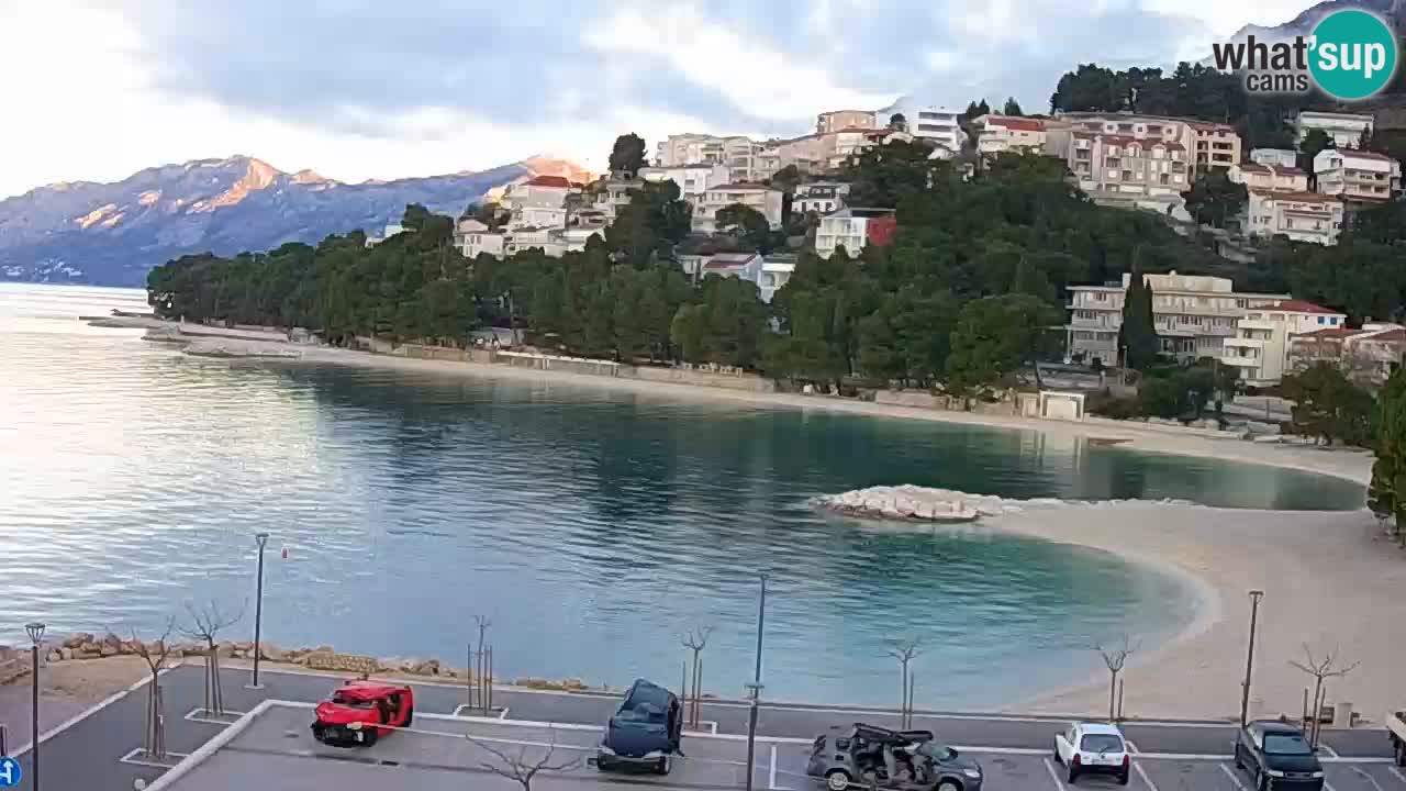 Baška Voda v živo | kamera Podluka plaža