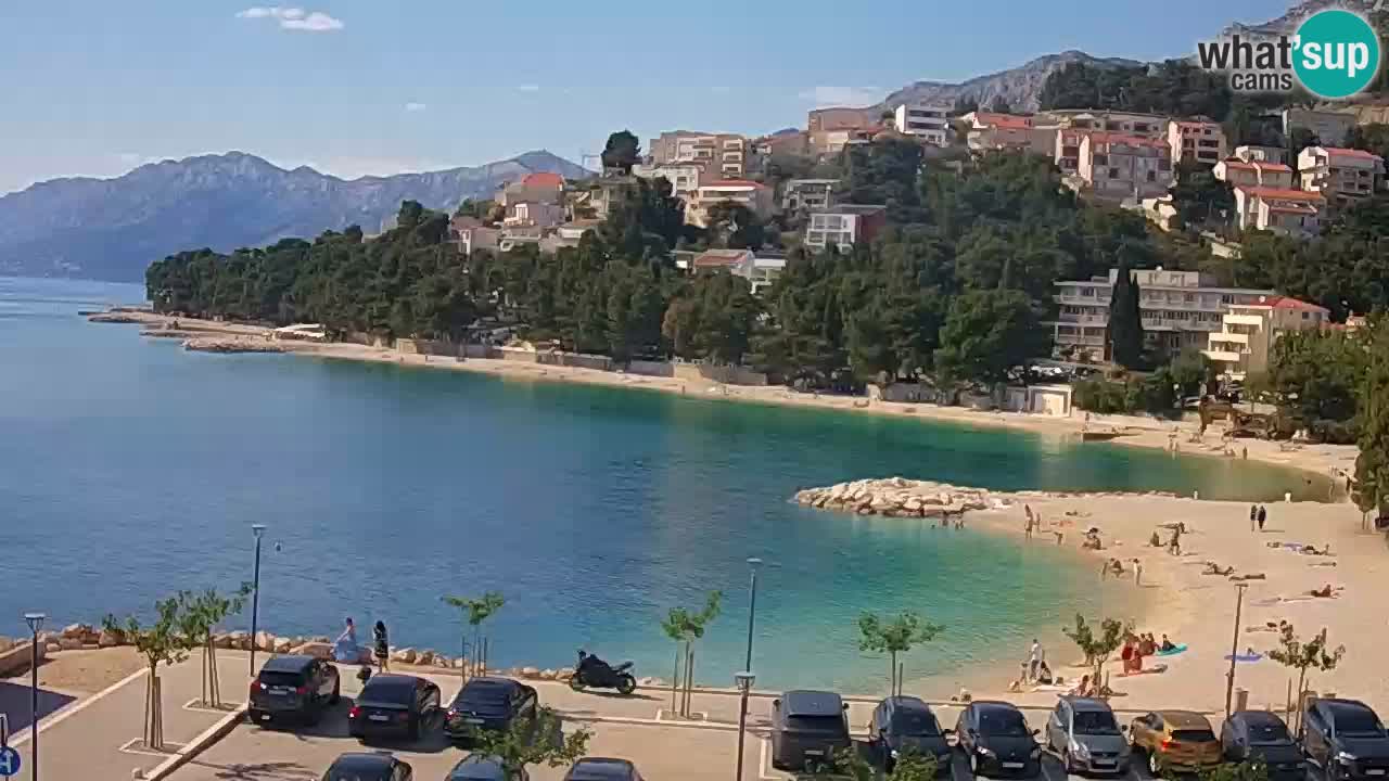 Baška Voda v živo | kamera Podluka plaža