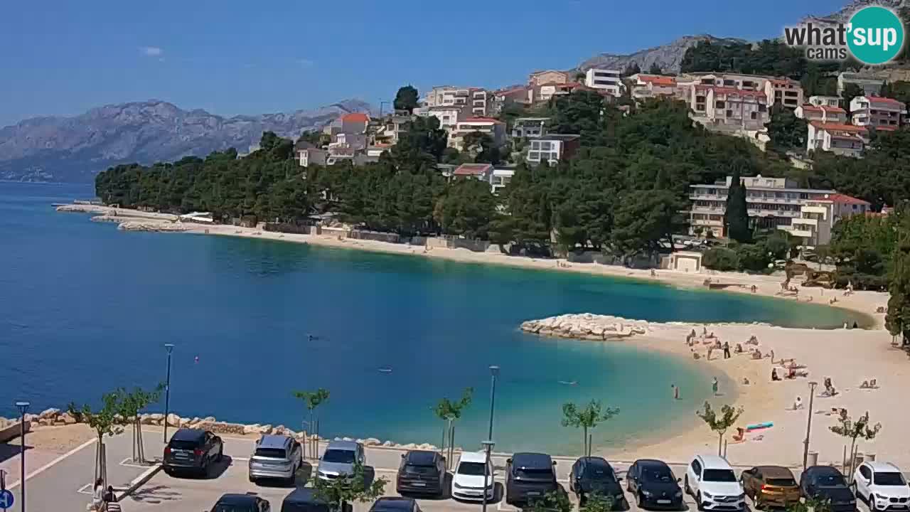 Baška Voda v živo | kamera Podluka plaža