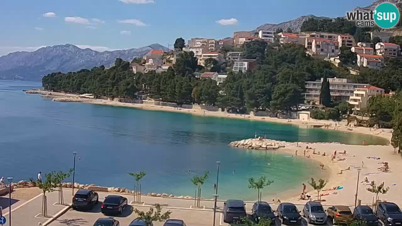 Baška Voda v živo | kamera Podluka plaža