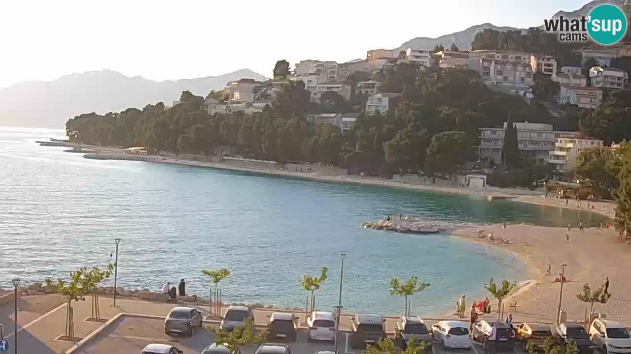 Baška Voda v živo | kamera Podluka plaža