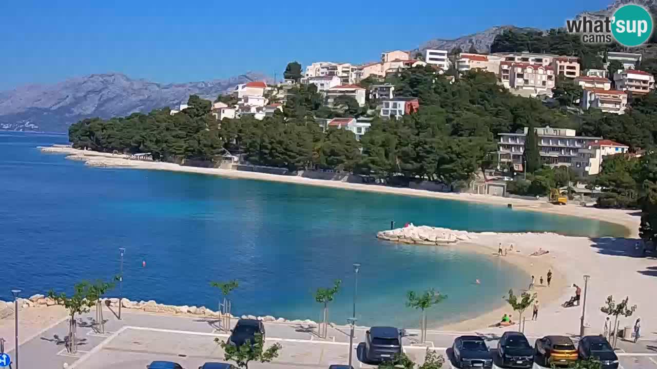 Baška Voda livecam plage Podluka