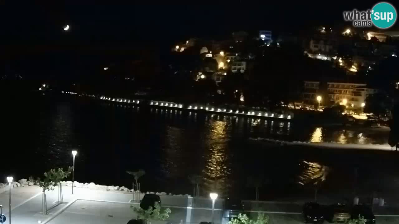 Baška Voda livecam – plage Podluka