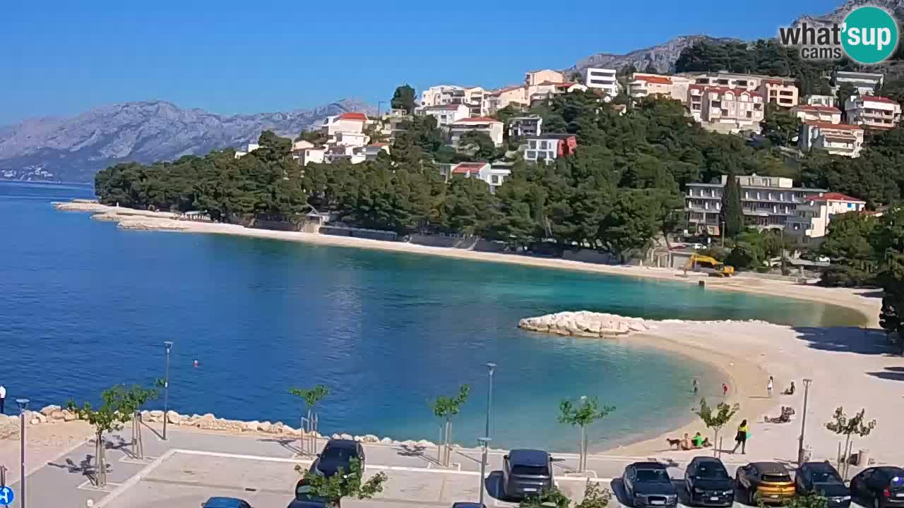 Baška Voda v živo | kamera Podluka plaža