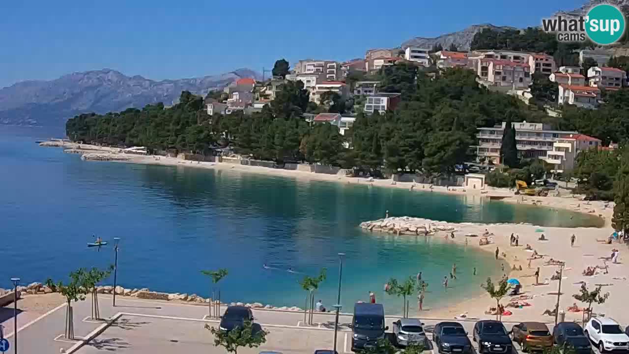 Baška Voda livecam plage Podluka