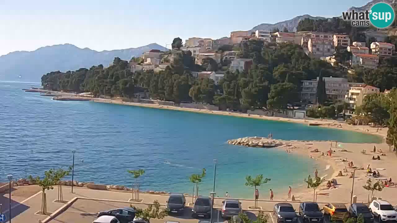 Baška Voda v živo | kamera Podluka plaža