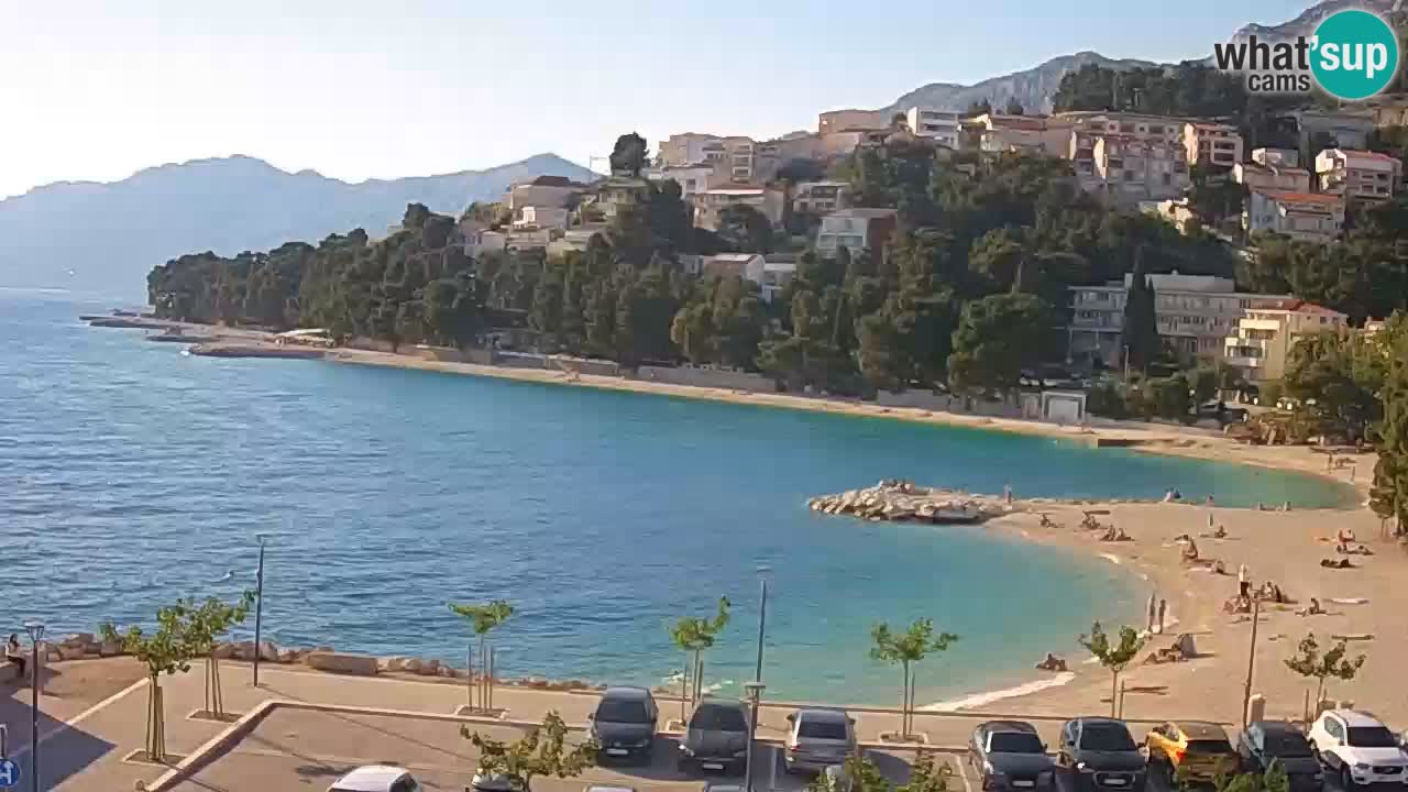 Baška Voda v živo | kamera Podluka plaža