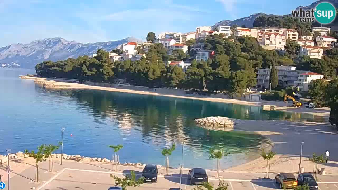 Baška Voda live webcam – spiaggia Podluka