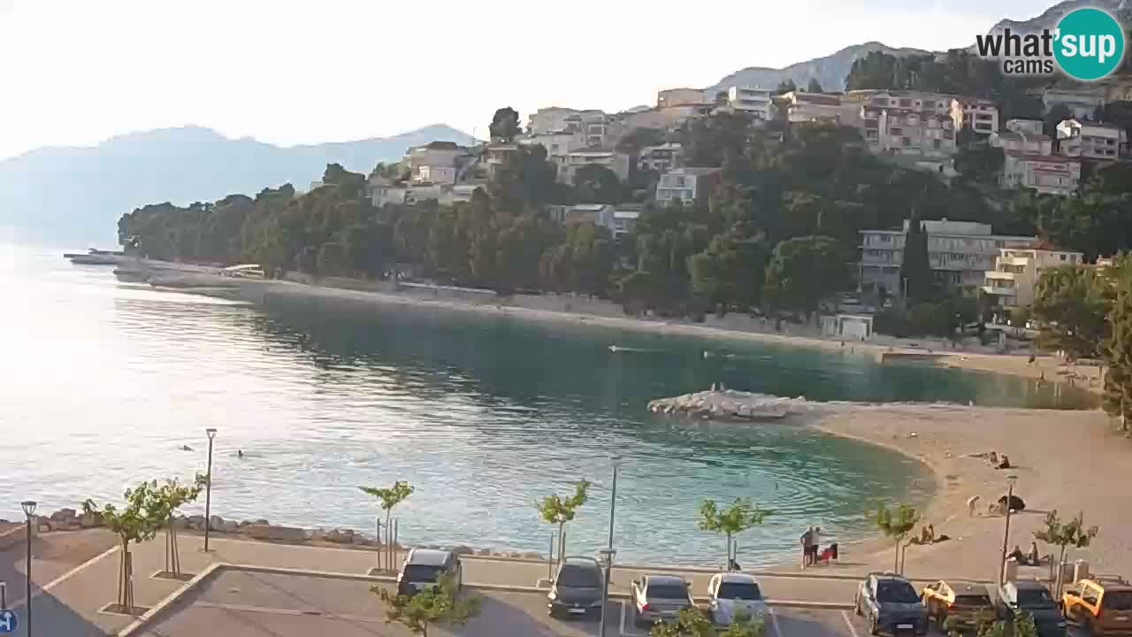 Baška Voda live webcam – spiaggia Podluka