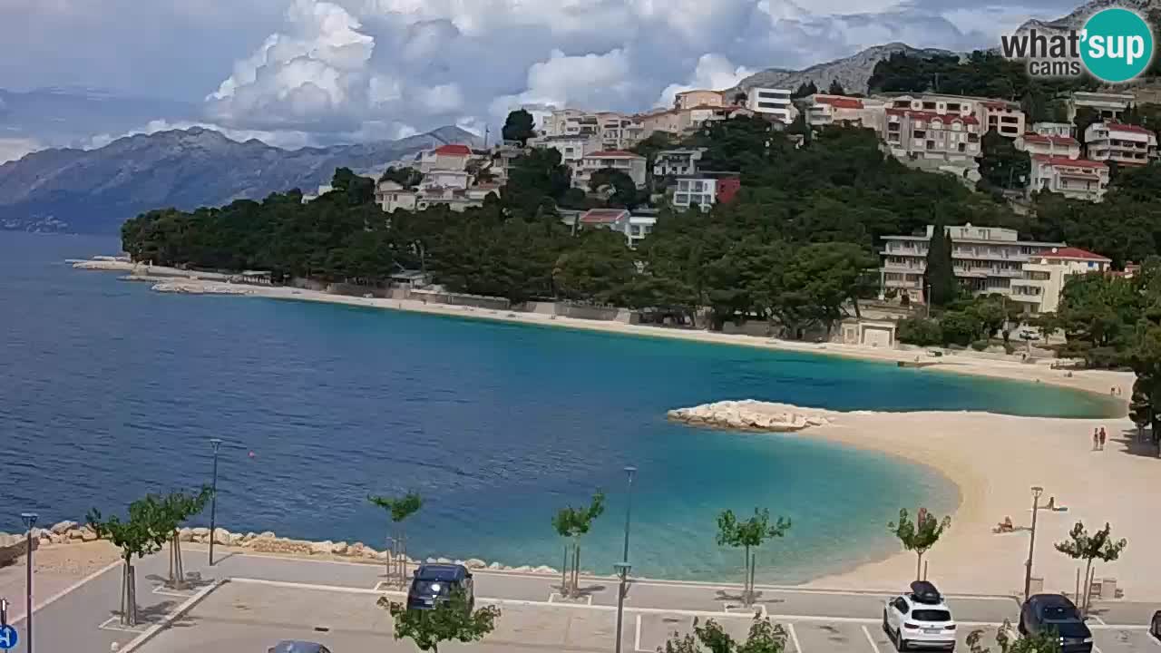 Baška Voda livecam plage Podluka