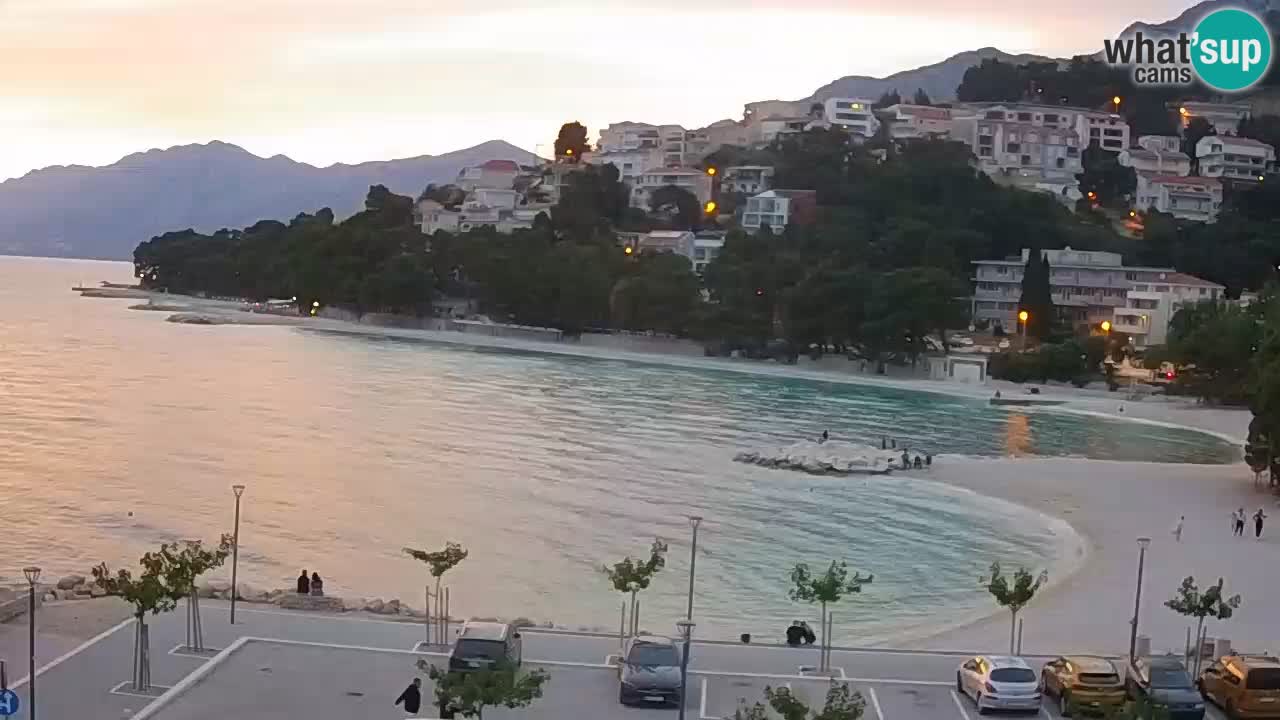 Baška Voda livecam plage Podluka