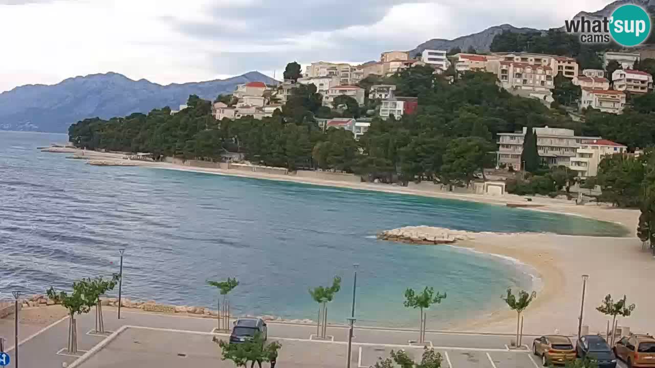 Baška Voda live webcam – spiaggia Podluka