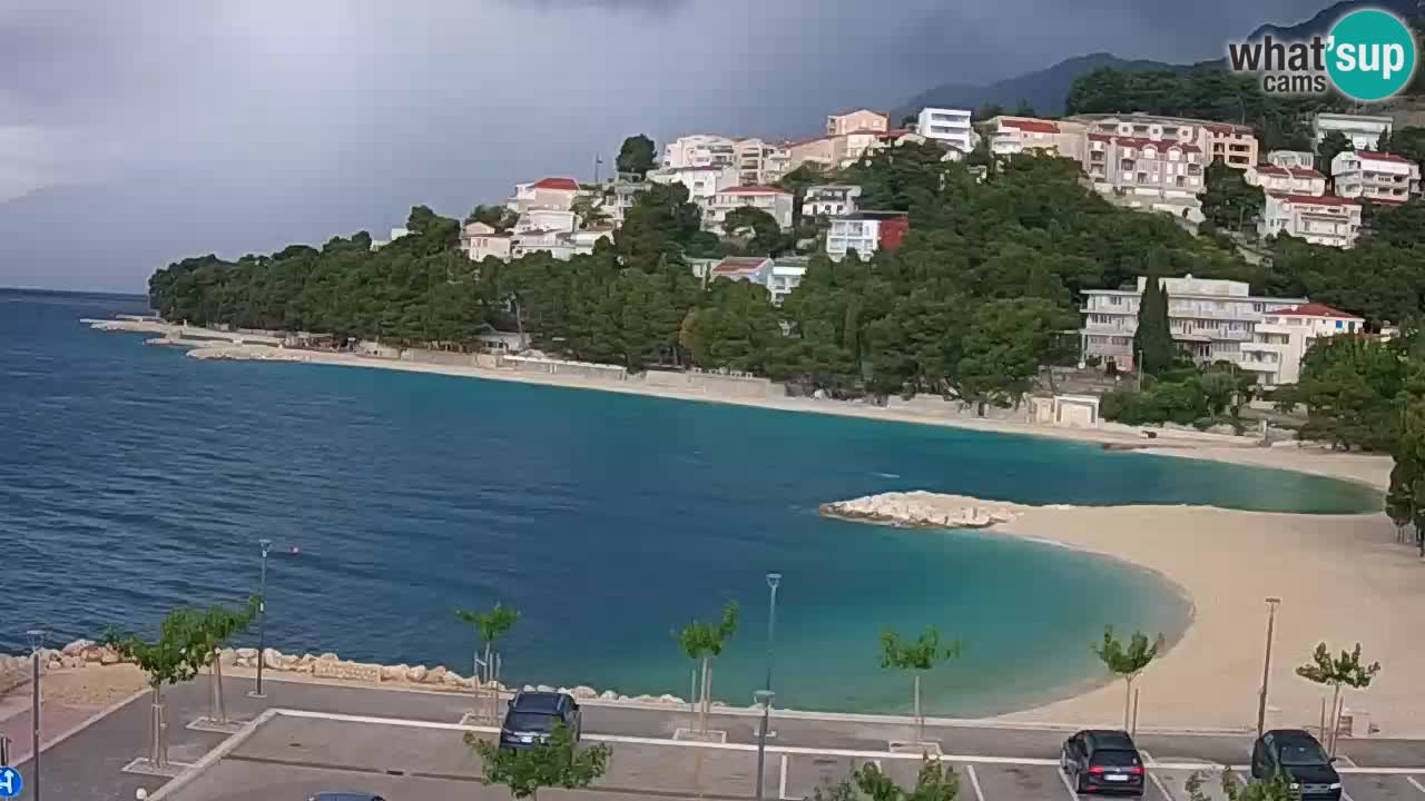 Baška Voda live webcam – spiaggia Podluka