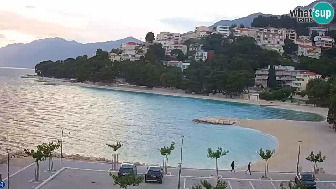 Baška Voda v živo – plaža Podluka