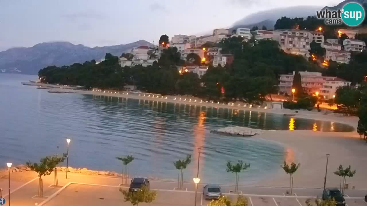 Baška Voda live webcam – spiaggia Podluka