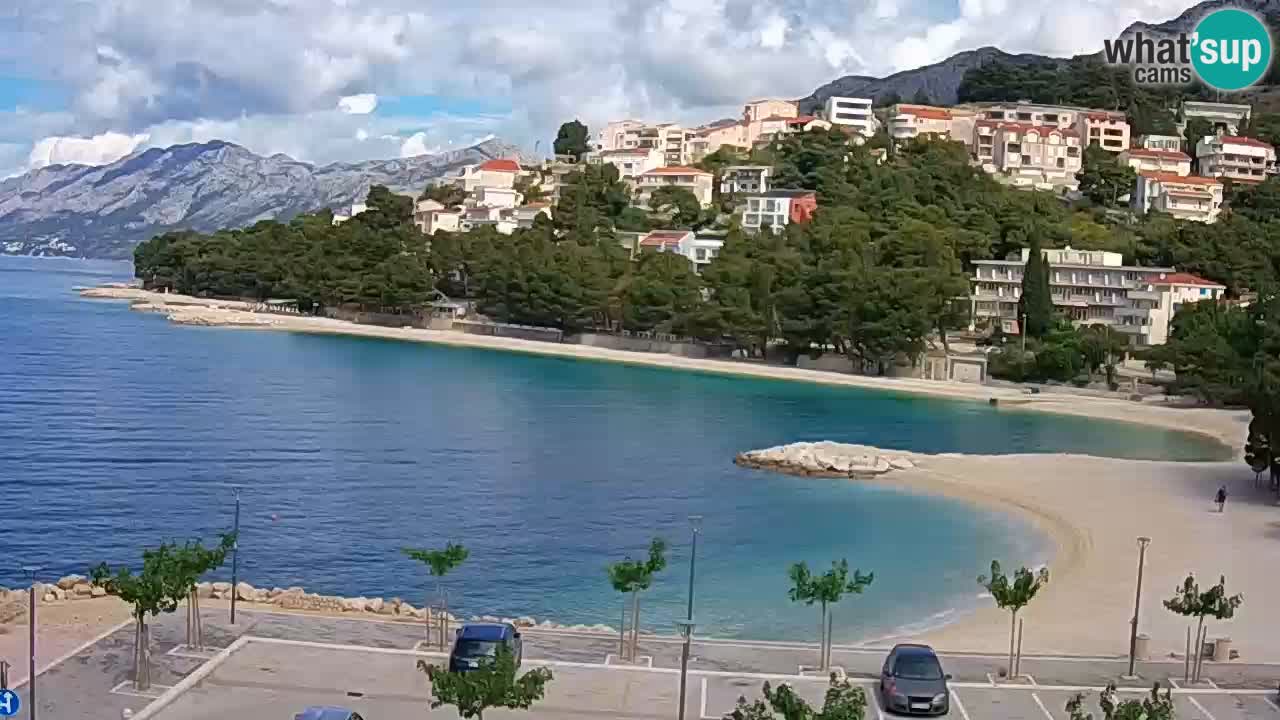 Baška Voda v živo – plaža Podluka