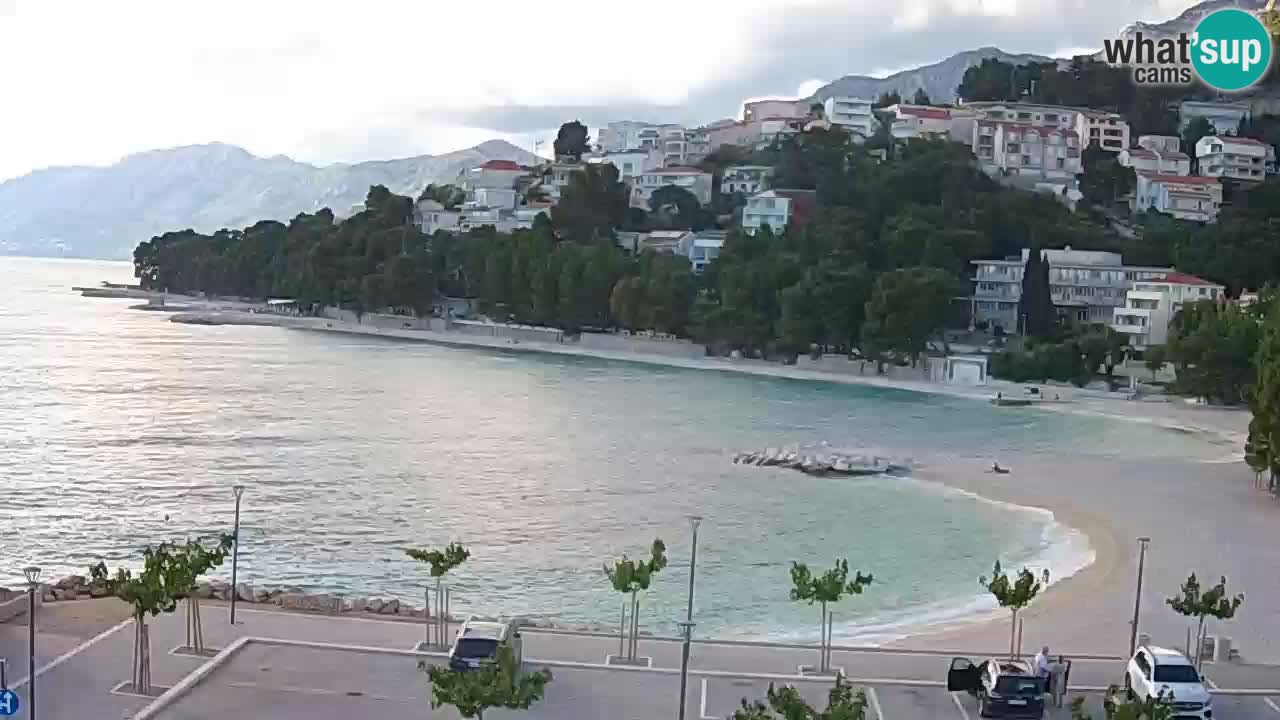 Baška Voda v živo | kamera Podluka plaža