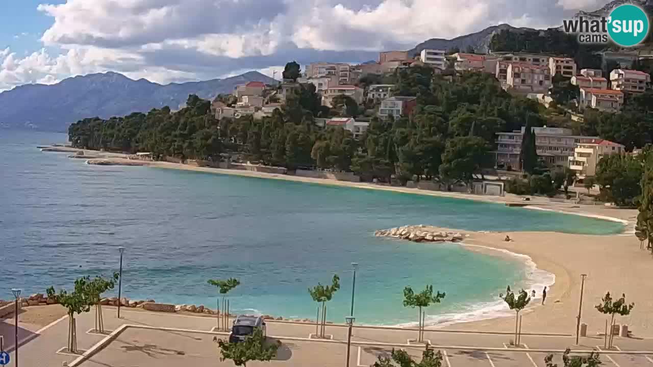 Baška Voda v živo | kamera Podluka plaža