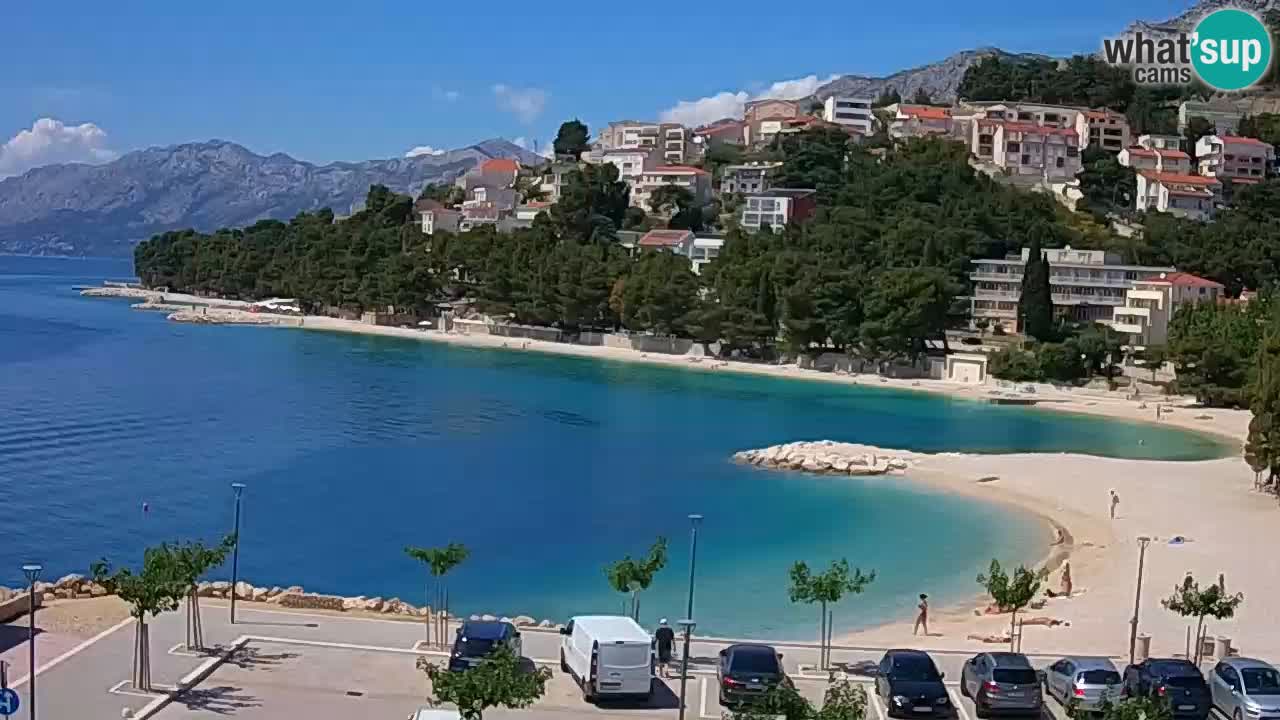 Baška Voda live webcam – spiaggia Podluka