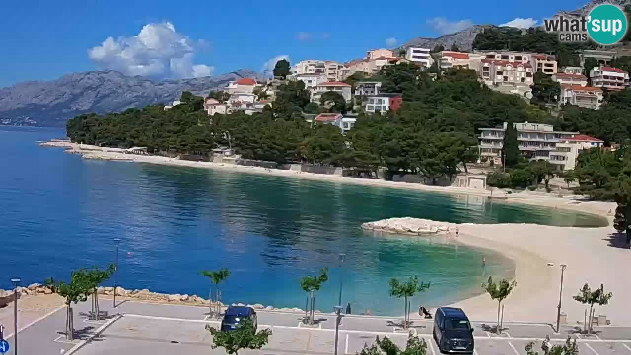 Baška Voda livecam plage Podluka