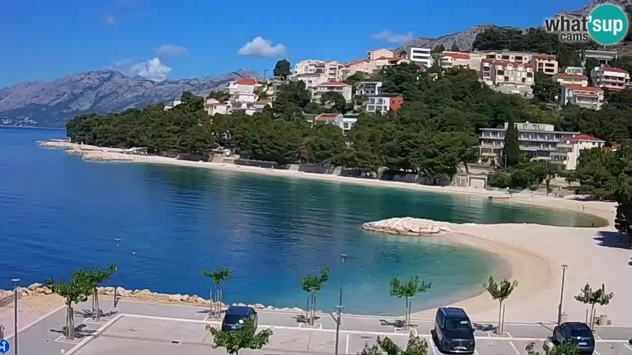 Baška Voda v živo – plaža Podluka