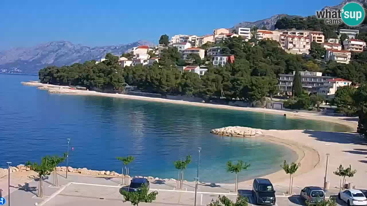 Baška Voda livecam plage Podluka