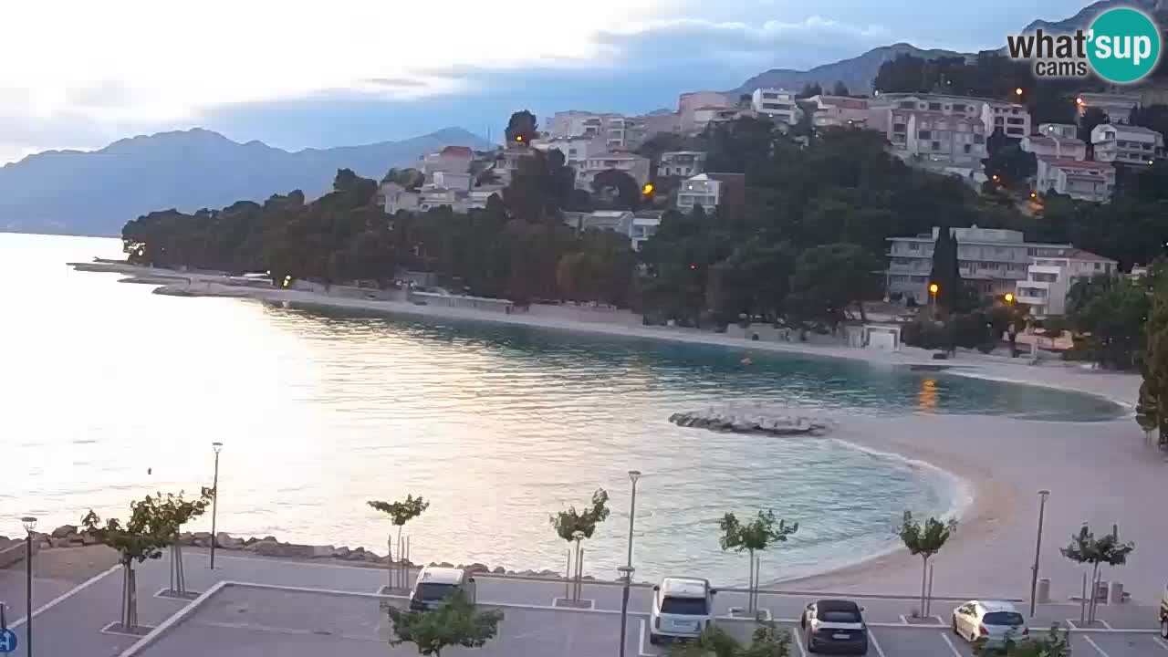 Baška Voda v živo | kamera Podluka plaža