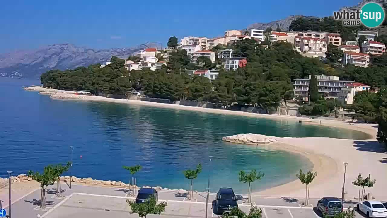 Baška Voda v živo | kamera Podluka plaža