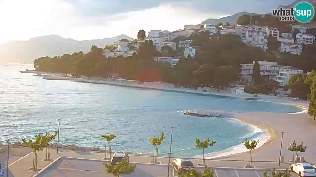 Baška Voda live webcam – spiaggia Podluka