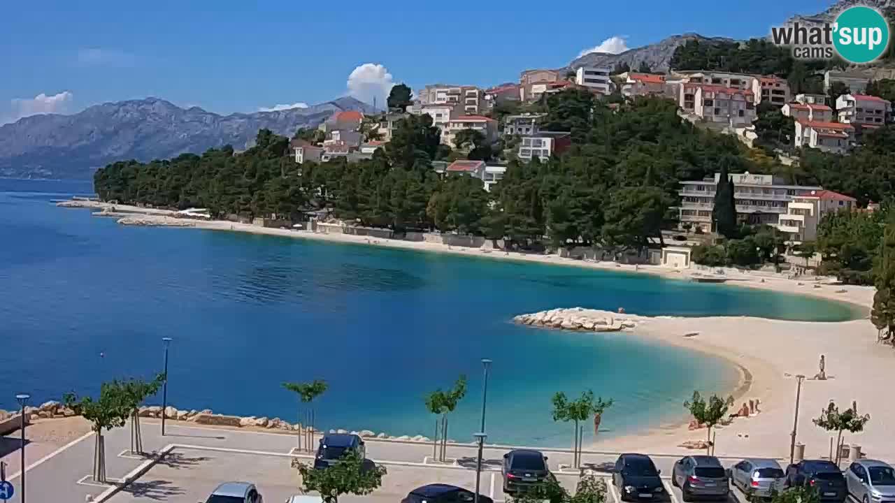 Baška Voda v živo | kamera Podluka plaža